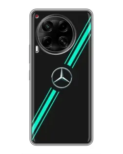 Чехол для TECNO Camon 30 (CL6) с картинкой «Спортивные линии Mercedes» Чехол для TECNO Camon 30 (CL6) с картинкой «Спортивные линии Mercedes»