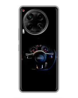 Чехол для TECNO Camon 30 (CL6) с картинкой «Салон Audi — руль» Чехол для TECNO Camon 30 (CL6) с картинкой «Салон Audi — руль»
