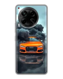 Чехол для TECNO Camon 30 (CL6) с картинкой «Audi в облаках дыма»