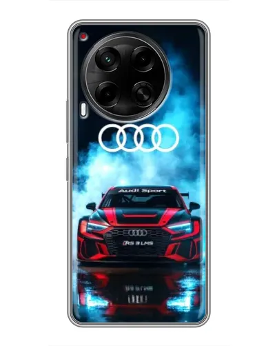 Чехол для TECNO Camon 30 (CL6) с картинкой «Audi Sport — неон»