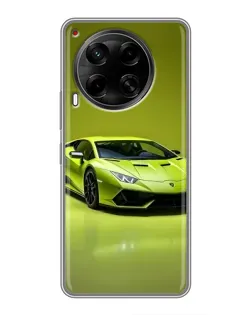 Чехол для TECNO Camon 30 (CL6) с картинкой «Салатовый Lamborghini Huracan»