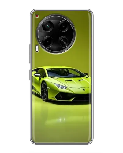 Чехол для TECNO Camon 30 (CL6) с картинкой «Салатовый Lamborghini Huracan»