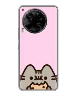 Чохол для TECNO Camon 30 (CL6) з картинкою «Pusheen та печиво»