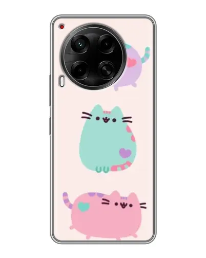 Чохол для TECNO Camon 30 (CL6) з картинкою «Pusheen тріо»
