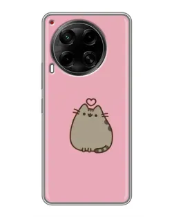 Чохол для TECNO Camon 30 (CL6) з картинкою «Pusheen серце»