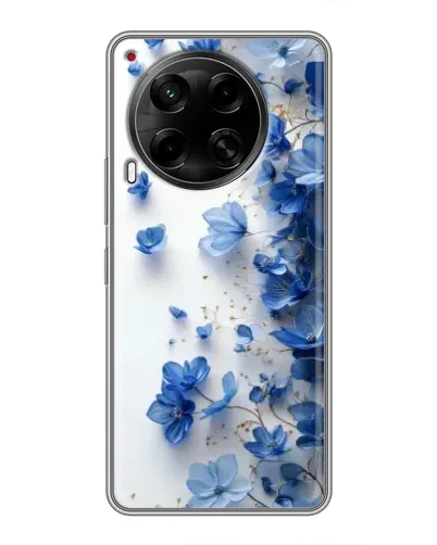 Чехол для TECNO Camon 30 (CL6) с картинкой «Голубой цветочный каскад»
