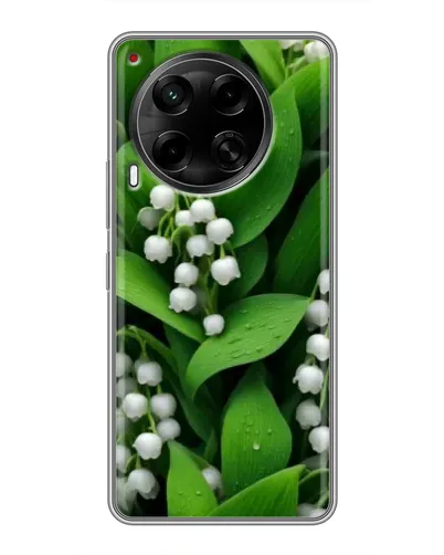 Чехол для TECNO Camon 30 (CL6) с картинкой «Ландыши в зелени»