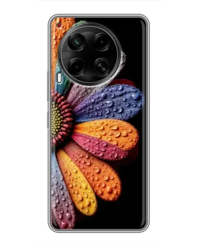 Чехол для TECNO Camon 30 (CL6) с картинкой «Радужный цветок»