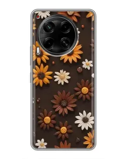 Чехол для TECNO Camon 30 (CL6) с картинкой «Узор из маленьких подсолнухов» Чехол для TECNO Camon 30 (CL6) с картинкой «Узор из маленьких подсолнухов»