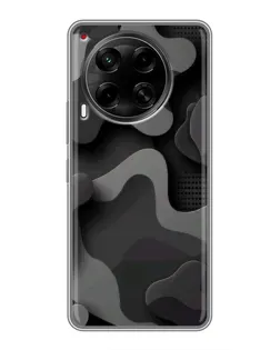 Чехол для TECNO Camon 30 (CL6) с картинкой «Темный абстрактный камуфляж»