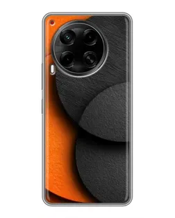 Чехол для TECNO Camon 30 (CL6) с картинкой «Геометрия оранжевых кругов»