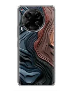 Чехол для TECNO Camon 30 (CL6) с картинкой «Цветные волны каньона»