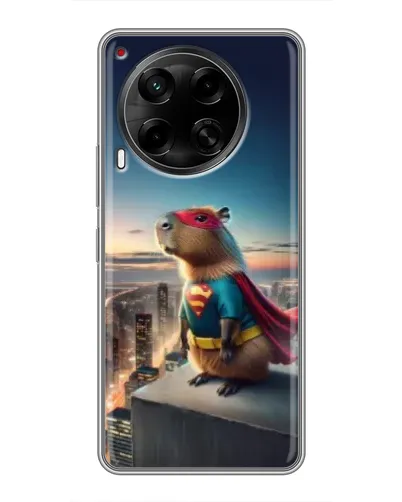 Чохол для TECNO Camon 30 (CL6) з картинкою «Капі-мен супергерой» Чохол для TECNO Camon 30 (CL6) з картинкою «Капі-мен супергерой»