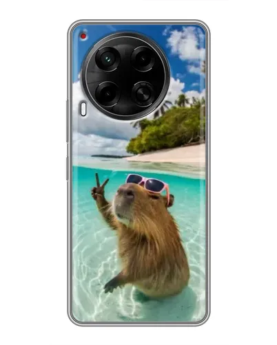 Чохол для TECNO Camon 30 (CL6) з картинкою «Капібара на морі» Чохол для TECNO Camon 30 (CL6) з картинкою «Капібара на морі»