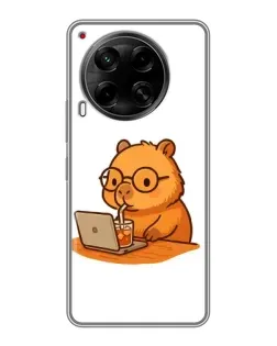 Чохол для TECNO Camon 30 (CL6) з картинкою «Капібара з ноутбуком»