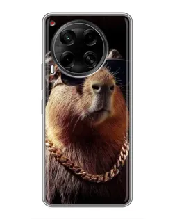 Чохол для TECNO Camon 30 (CL6) з картинкою «Капібара золотий ланцюг»