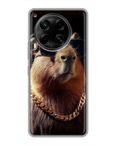 Чохол для TECNO Camon 30 (CL6) з картинкою «Капібара золотий ланцюг» Чохол для TECNO Camon 30 (CL6) з картинкою «Капібара золотий ланцюг»