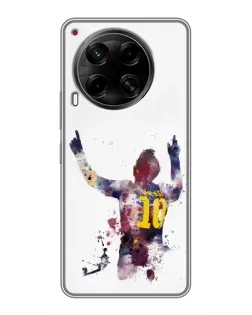 Чехол для TECNO Camon 30 (CL6) с картинкой «Акварельный Месси Барселона»