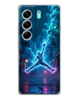 Чехол для TECNO Camon 40 с картинкой «Jordan Gold Jumpman»