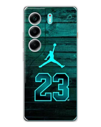 Чехол для TECNO Camon 40 с картинкой «Jordan Cyan 23»
