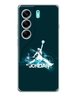 Чехол для TECNO Camon 40 с картинкой «Jordan Blue Fire» Чехол для TECNO Camon 40 с картинкой «Jordan Blue Fire»