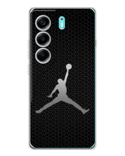 Чехол для TECNO Camon 40 с картинкой «Jordan Dark Carbon»
