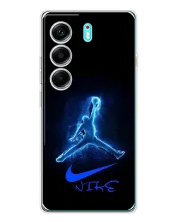 Чехол для TECNO Camon 40 с картинкой «Jordan Neon Blue» Чехол для TECNO Camon 40 с картинкой «Jordan Neon Blue»