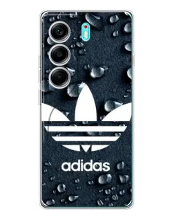 Чехол для TECNO Camon 40 с картинкой «Adidas Trefoil Blue»