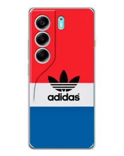 Чехол для TECNO Camon 40 с картинкой «Ретро блоки Adidas»