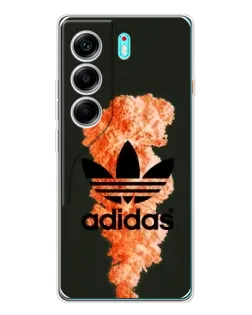 Чехол для TECNO Camon 40 с картинкой «Оранжевый дым Adidas»