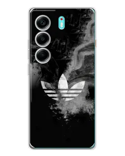 Чехол для TECNO Camon 40 с картинкой «Абстрактный дым Adidas»