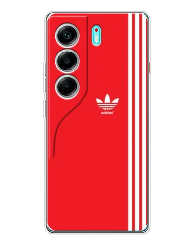 Чехол для TECNO Camon 40 с картинкой «Красный минимализм Adidas» Чехол для TECNO Camon 40 с картинкой «Красный минимализм Adidas»