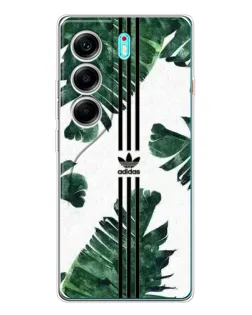 Чехол для TECNO Camon 40 с картинкой «Пальмовые листья адидас»