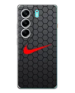 Чехол для TECNO Camon 40 с картинкой «Nike — карбоновая сетка»