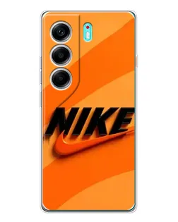 Чехол для TECNO Camon 40 с картинкой «Оранжевый драйв Nike»