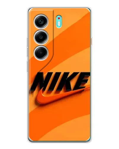 Чехол для TECNO Camon 40 с картинкой «Оранжевый драйв Nike»