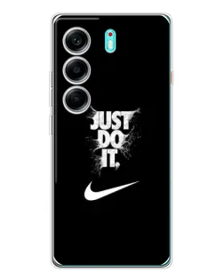 Чехол для TECNO Camon 40 с картинкой «Текстовый принт Nike»