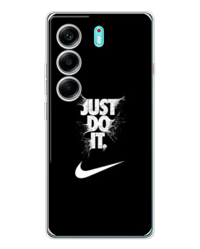 Чехол для TECNO Camon 40 с картинкой «Текстовый принт Nike»