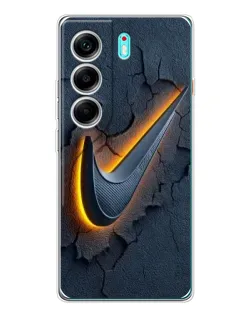 Чехол для TECNO Camon 40 с картинкой «Объемный логотип Найк»