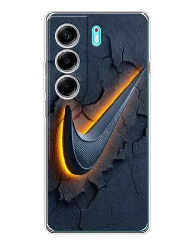 Чехол для TECNO Camon 40 с картинкой «Объемный логотип Найк»