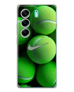 Чехол для TECNO Camon 40 с картинкой «Теннисные мячи Найк»