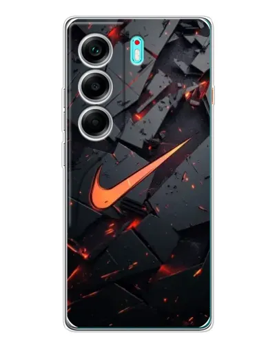 Чехол для TECNO Camon 40 с картинкой «Nike — эффект разломов»