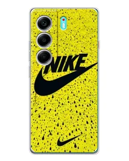 Чехол для TECNO Camon 40 с картинкой «Желтый текстурный Nike»