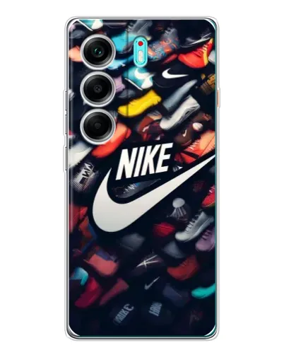 Чехол для TECNO Camon 40 с картинкой «Коллекция кроссовок Nike»