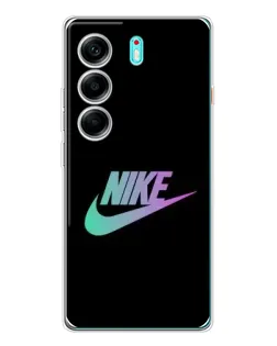 Чехол для TECNO Camon 40 с картинкой «Nike — городская ночь»