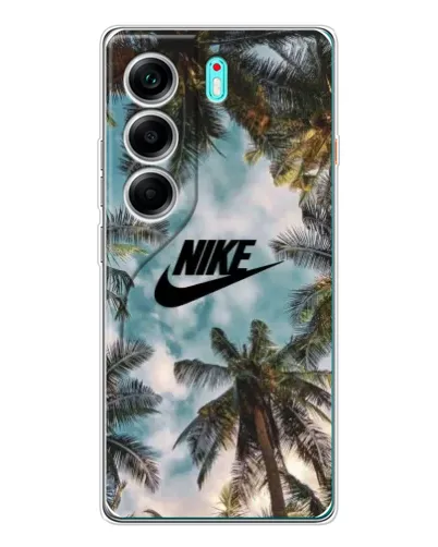 Чехол для TECNO Camon 40 с картинкой «Тропический принт Nike» Чехол для TECNO Camon 40 с картинкой «Тропический принт Nike»
