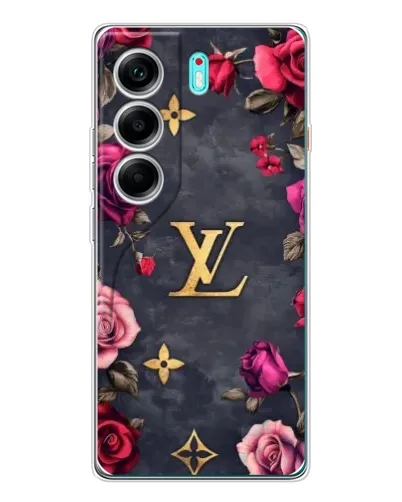 Чехол для TECNO Camon 40 с картинкой «Цветочный Louis Vuitton»