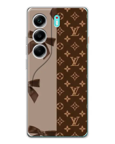 Чехол для TECNO Camon 40 с картинкой «Louis Vuitton — банты»