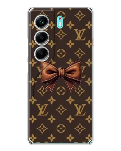 Чехол для TECNO Camon 40 с картинкой «LV с бантом»