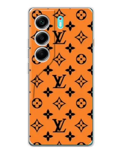 Чехол для TECNO Camon 40 с картинкой «Оранжевый стиль LV»